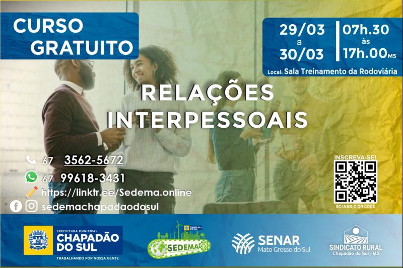 Executivo Municipal abre inscrições para curso de Aperfeiçoamento em Relações Interpessoais