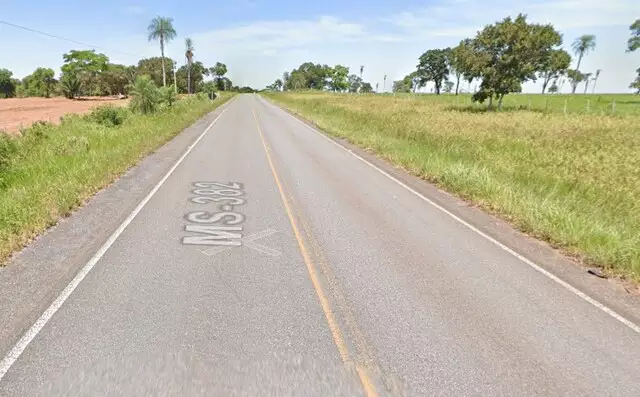 Carro colide em caminhão, pega fogo e idoso morre na MS-382