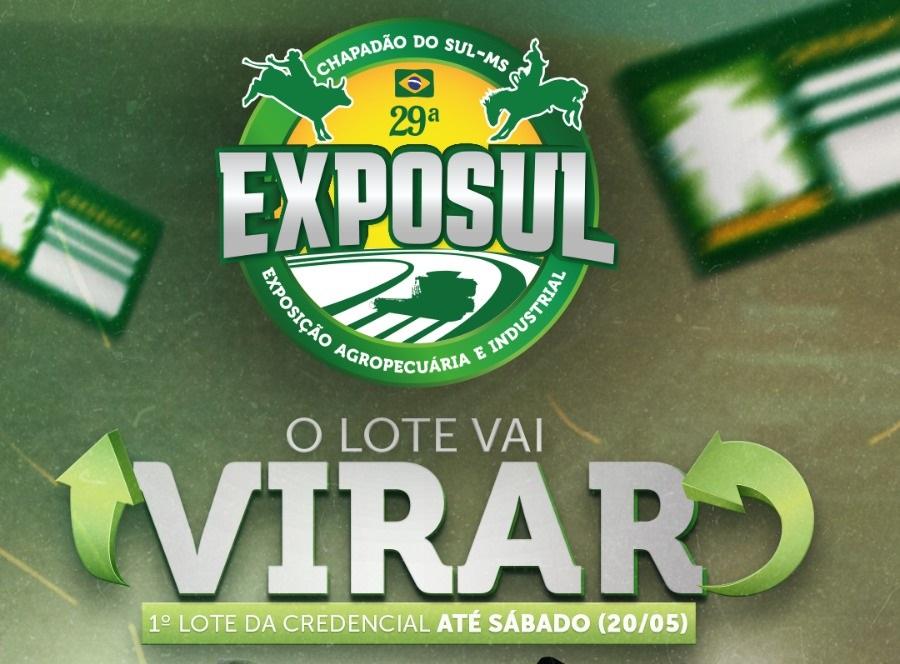 Garanta sua credencial com valor de 1° lote da 29ª EXPOSUL