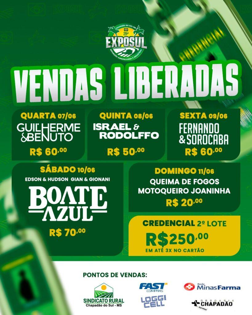 Venda de ingressos individuais para a EXPOSUL já estão disponíveis