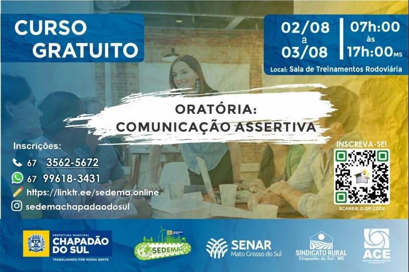 Aprimore suas habilidades de comunicação: Inscrições abertas para o curso de “Oratória – Comunicação Assertiva”