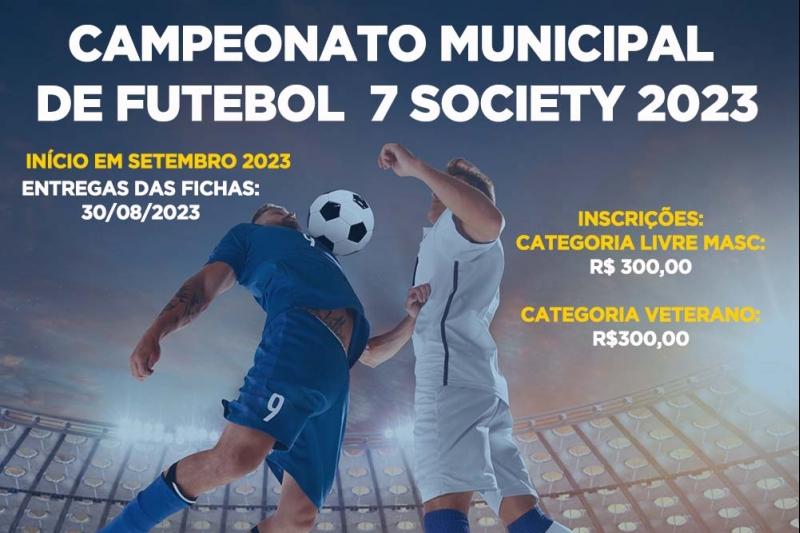 Inscrições Abertas para o Campeonato Municipal de Futebol 7 Society em Chapadão do Sul