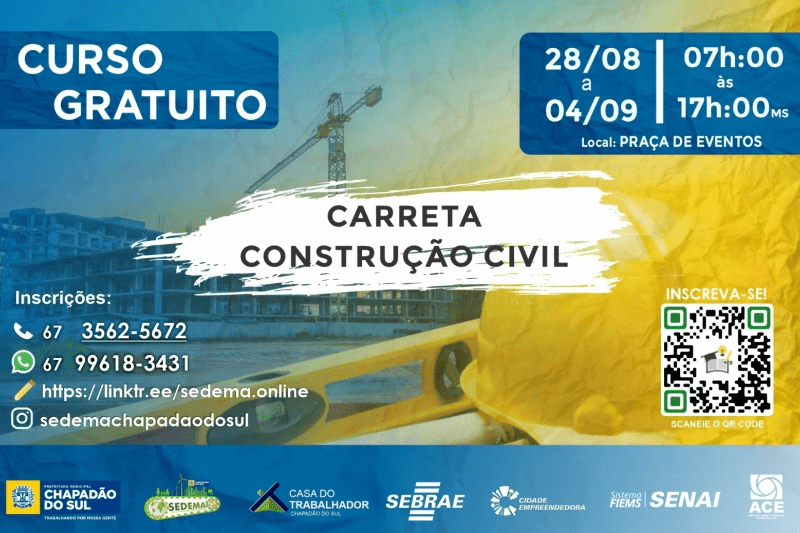 Capacitação Profissional: Executivo Municipal traz “Carreta Oficina de Construção Civil”