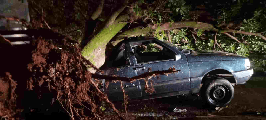 Temporal que durou 10 minutos deixou rastro de destruição em Dourados