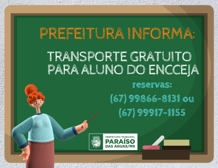 Anízio Sobrinho disponibilizará transporte gratuito aos alunos que farão o Encceja