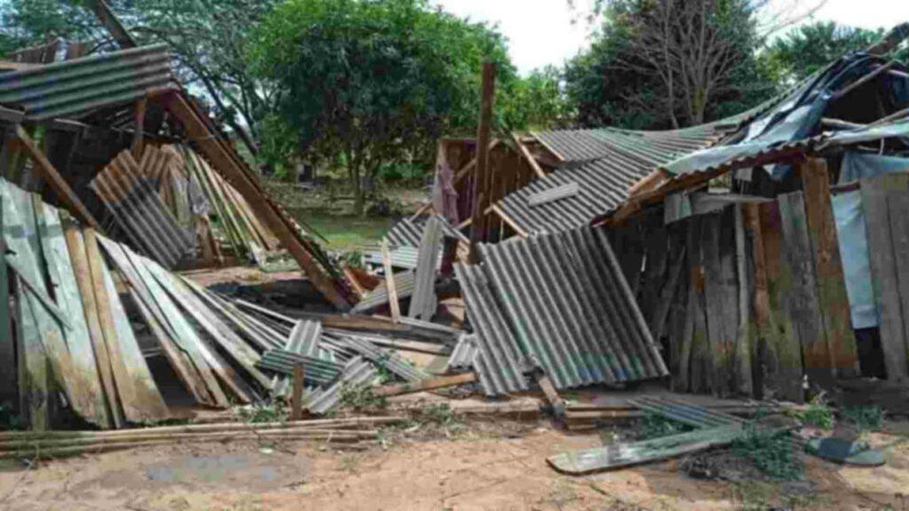 Tempestades destroem casas em 4 aldeias de Mato Grosso do Sul e uma criança fica ferida