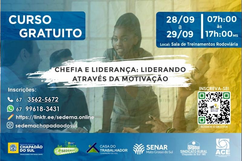 Executivo Municipal abre vagas para o curso “Chefia e Liderança: Liderando através da motivação”