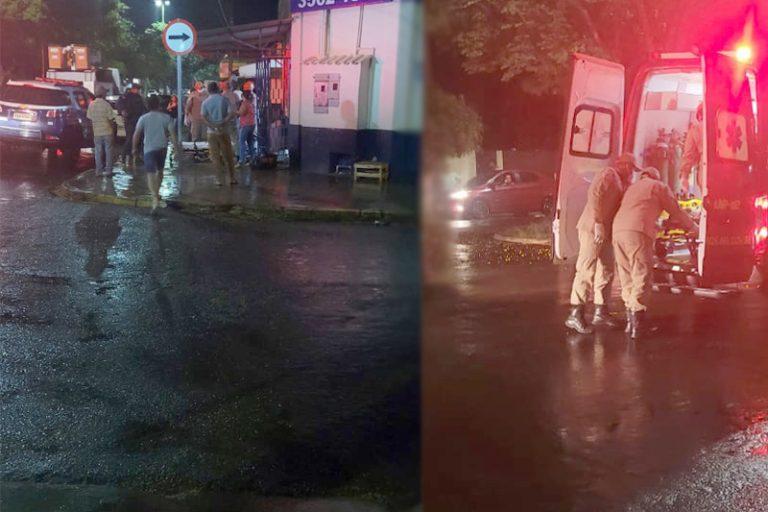 Homem é baleado na Av. Goiás e busca socorro dentro de supermercado em Chapadão do Sul