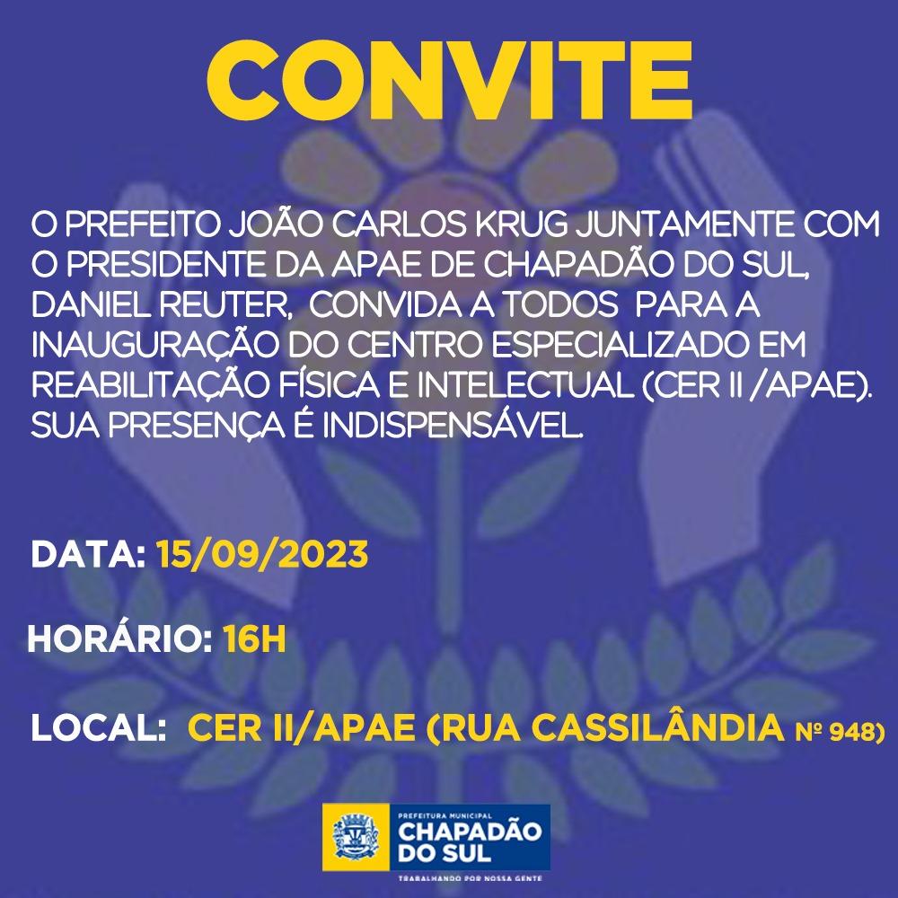 Inauguração do CER II APAE de Chapadão do Sul: Compromisso com a Saúde e Reabilitação da Comunidade