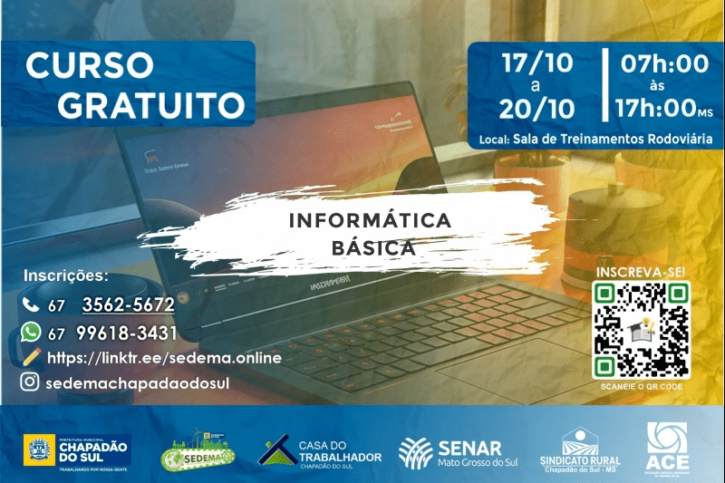 Inscrições abertas: Curso Gratuito de Informática Básica: Capacite-se para o Futuro Digital!