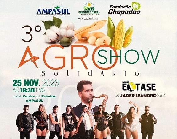 3º Agroshow acontece neste sábado, prestigie e ajude as entidades