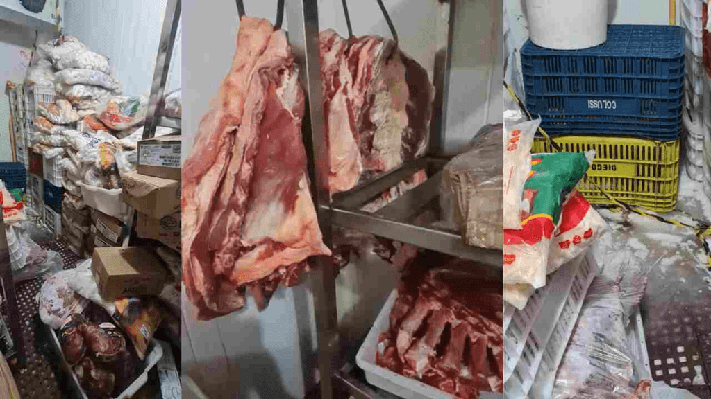 Gerente de açougue é preso e 3 toneladas de carne estragada e muçarela são apreendidas