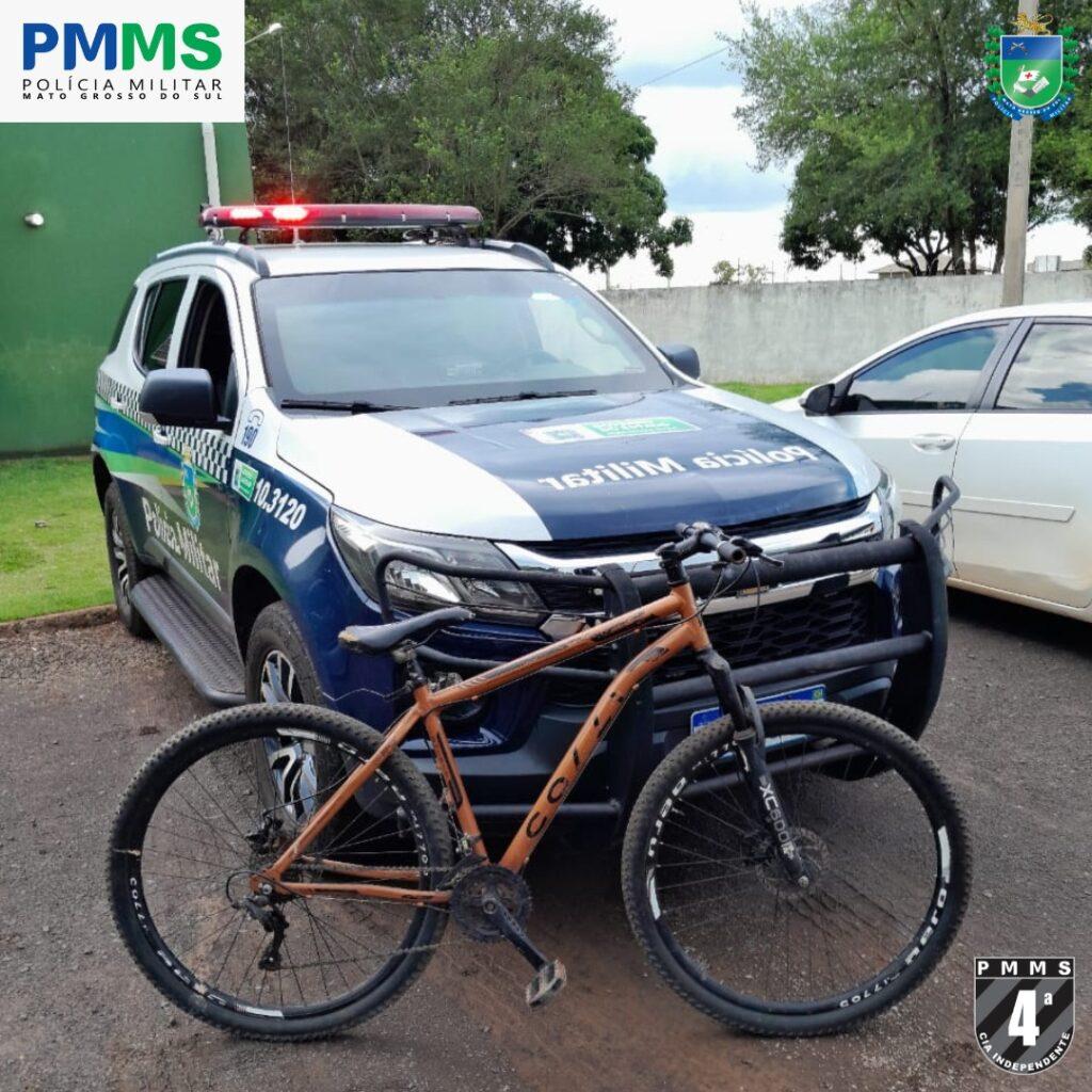 Bicicleta furtada é encontrada em Chapadão do Sul via denúncia no 190