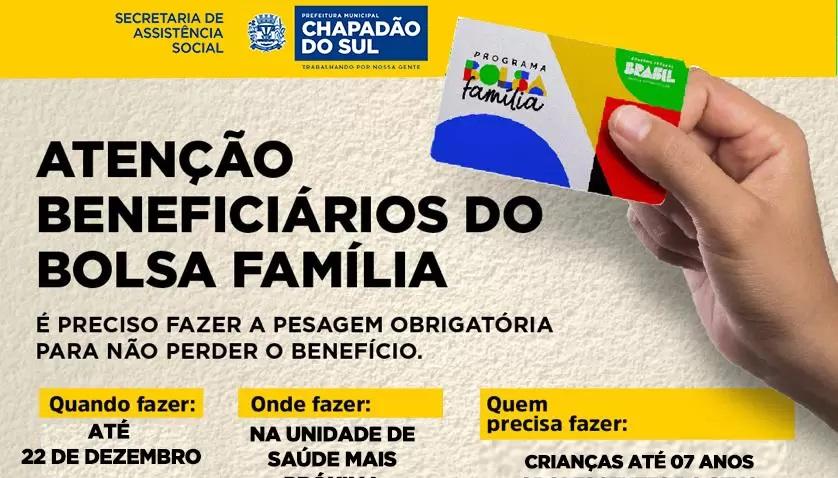 Atenção Beneficiários do Bolsa Família: Pesagem e Cuidados de Saúde São Obrigatórios para a Manutenção do Benefício