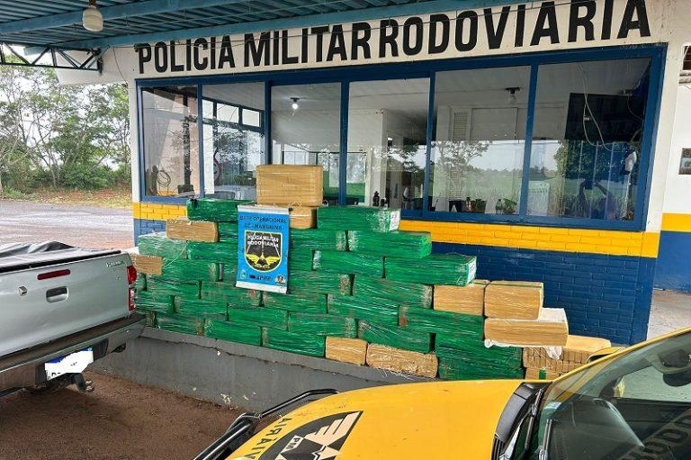 PMRv apreende 1,5 tonelada de drogas e recupera um veículo em MS