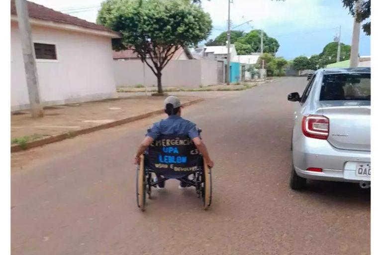 Flagrado dando “voltinha” em cadeira de rodas furtada de UPA homem vai preso