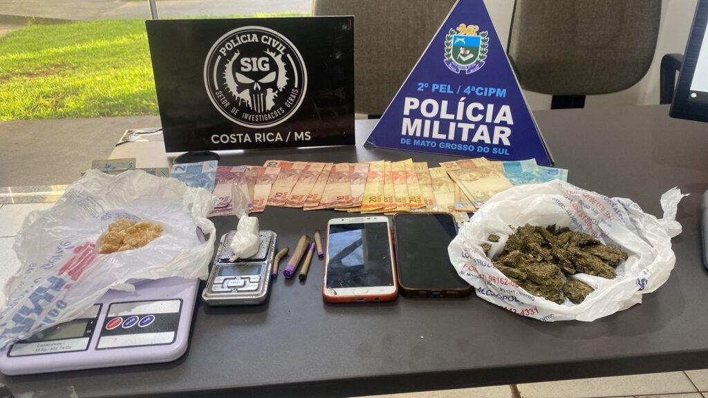Dois são presos por tráfico de drogas em Costa Rica