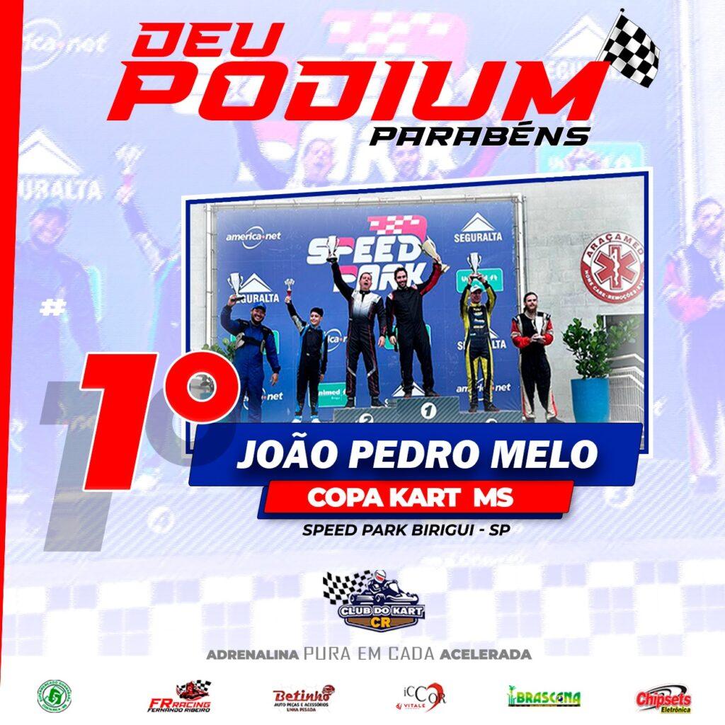 Sul-chapadense João Pedro é primeiro lugar da Copa Kart MS