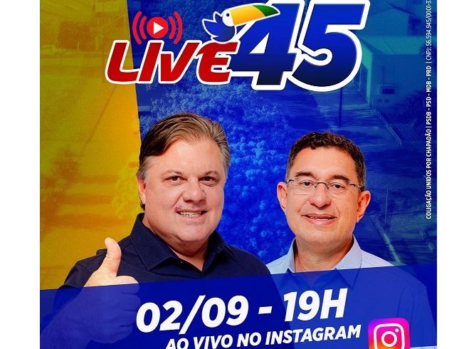 Hoje tem Live do Candidato à Prefeitura de Chapadão do Sul, Jocelito Krug apresentando suas propostas