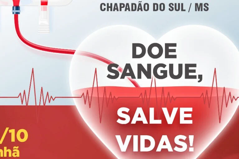 É HOJE, nesta quarta: campanha de doação de sangue em Chapadão do Sul