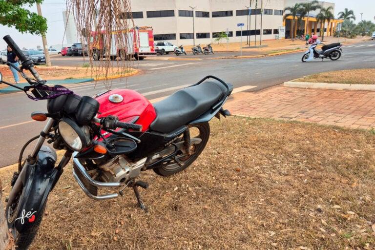 Colisão entre duas motocicletas  na Avenida Onze