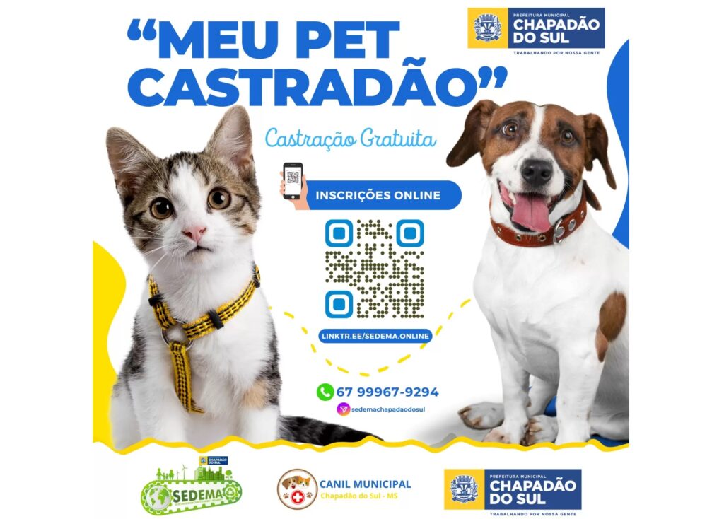 Castração gratuita: Prefeitura lança nova etapa do “Meu Pet Castradão”