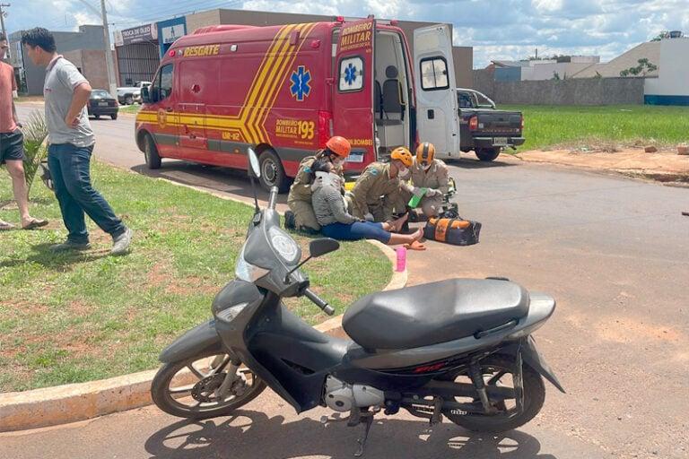 Em 24 horas Bombeiros de Chapadão do Sul atenderam cinco acidentes de trânsito envolvendo motocicletas