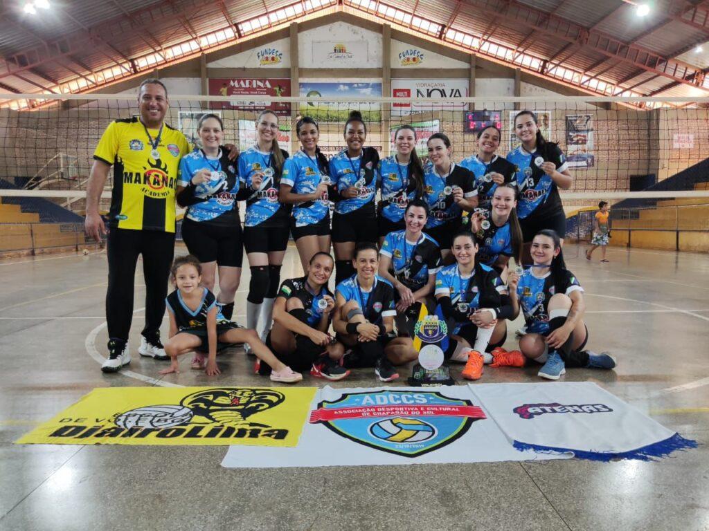 Voleibol Feminino Adulto da Associação Desportiva de Chapadao do Sul é campeão no 32ª JASGO