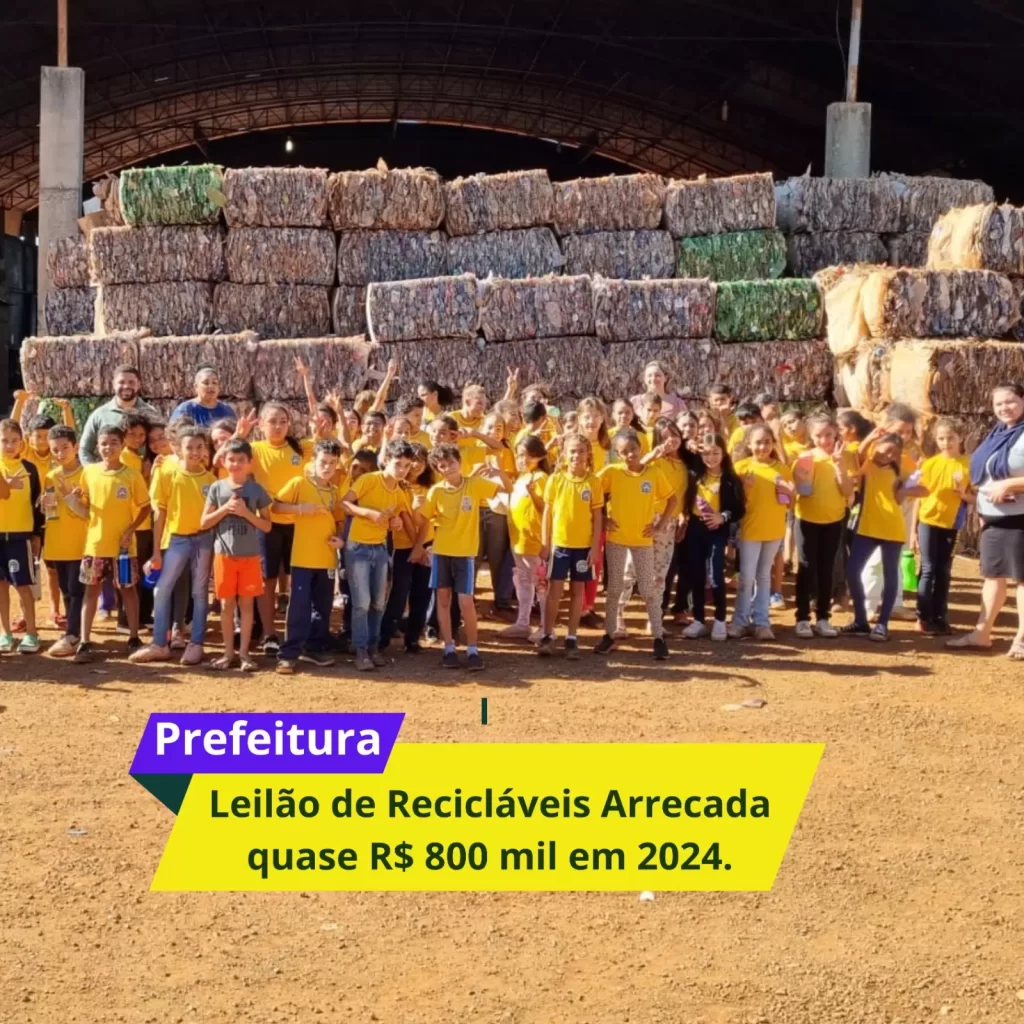 Leilão de Recicláveis Arrecada Quase R$ 800 Mil em 2024 e Bate Recorde Histórico em Chapadão do Sul