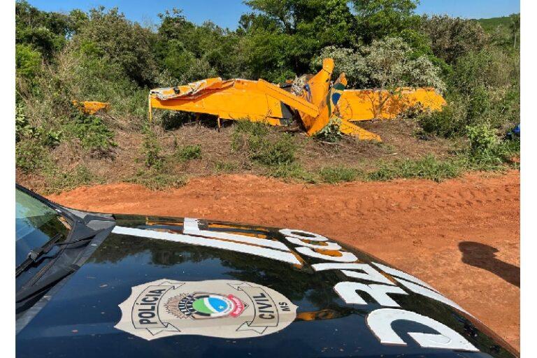 Avião agrícola que caiu em Iguatemi (MS) estava vazio e o piloto preparava-se para pouso em pista