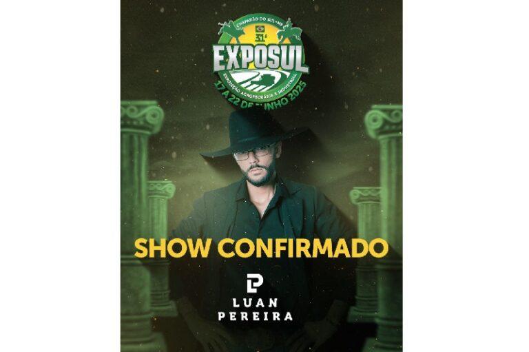 Luan Pereira é atração confirmada na Exposul