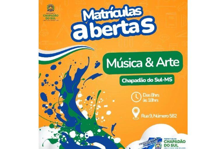 Projeto Música e Arte de Chapadão do Sul está com inscrições abertas para 2025