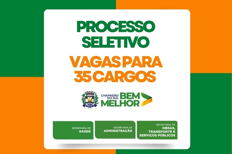 Inscrição para processo Seletivo da Prefeitura pode ser feita até dia 15. Vagas para 35 cargos e salário de mais de R$ 11 mil