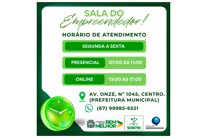 Chapadão do Sul facilita abertura do MEI com atendimento presencial e online