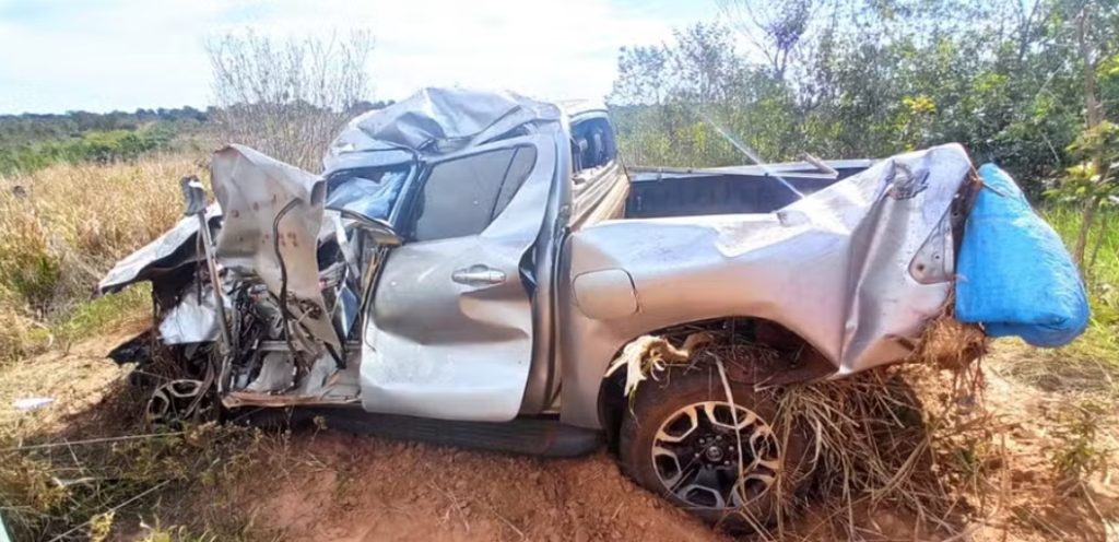 Idoso morre após capotar caminhonete em rodovia de MS