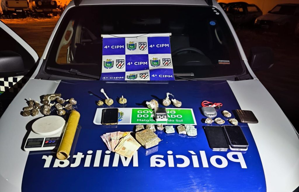 Polícia Militar prende quatro por tráfico de drogas em Chapadão do Sul