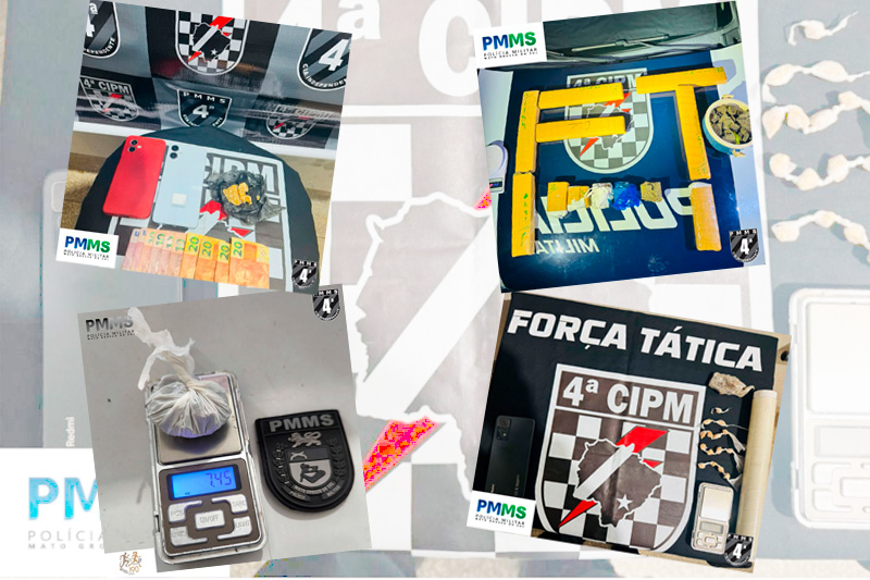 Final de semana: Polícia Militar registra quatro ocorrências de tráfico de drogas em Chapadão do Sul