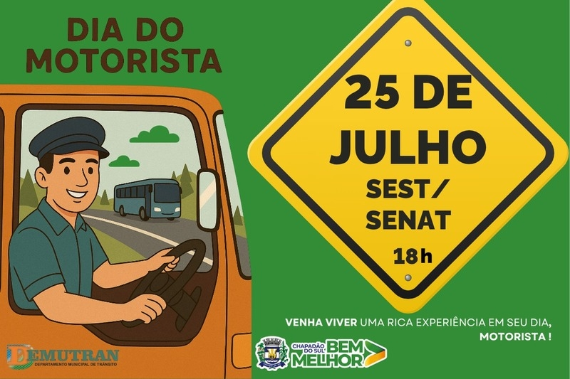 Dia do Motorista será celebrado com ações especiais nesta sexta-feira (25)