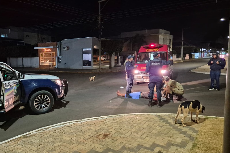 Dependente químico é gravemente ferido em briga de rua na cidade de Chapadão do Sul