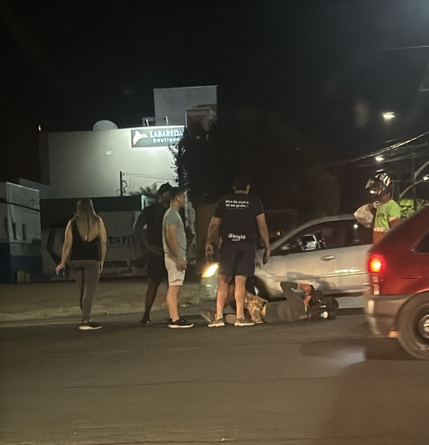 Universitário fica ferido em acidente em Chapadão do Sul