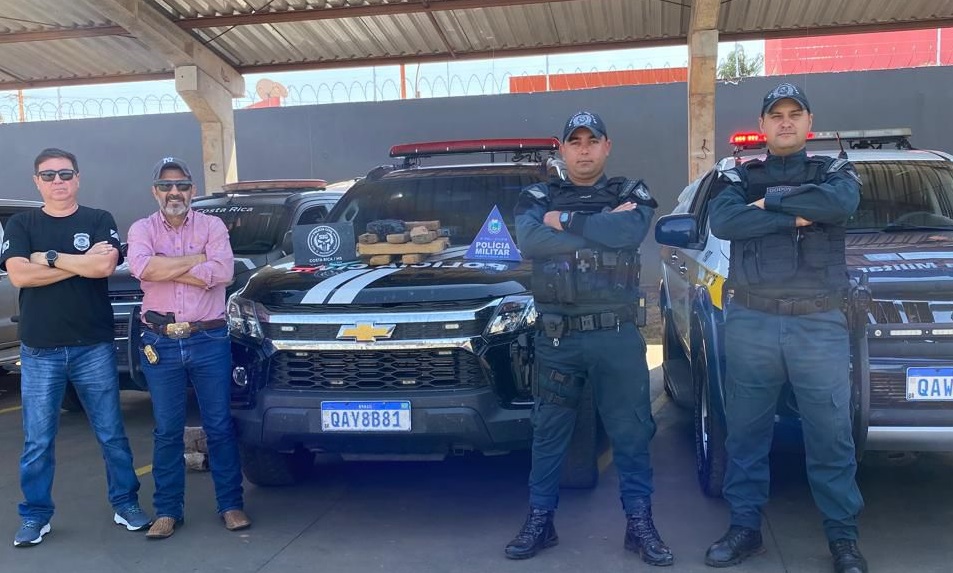 Mais de 9 kg de maconha é apreendida em Costa Rica