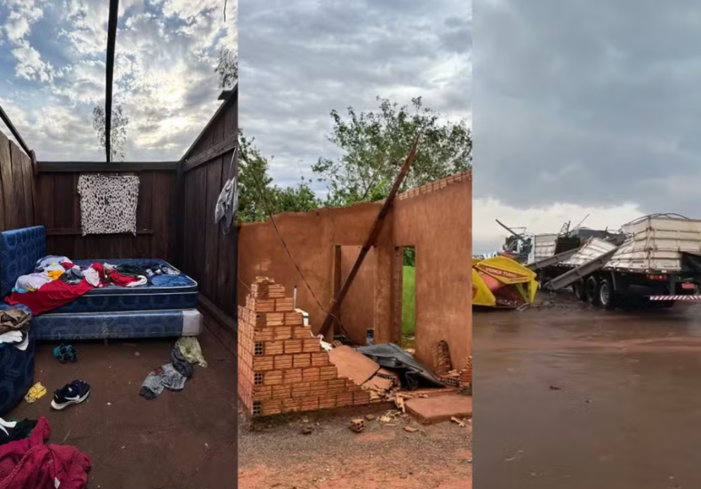Temporal deixa famílias desabrigadas e interdita rodovias em MS