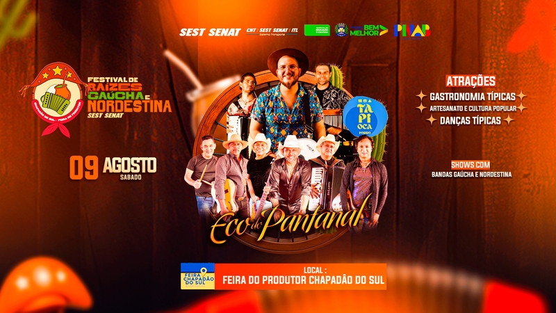 Vem aí: Festival das Raízes – Encontro das Culturas Gaúcha e Nordestina