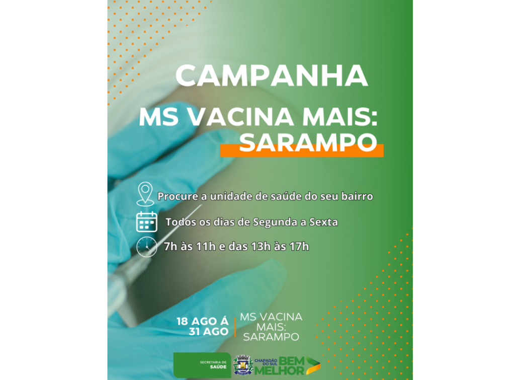MS vacina mais: campanha contra o sarampo é lançada em Mato Grosso do Sul