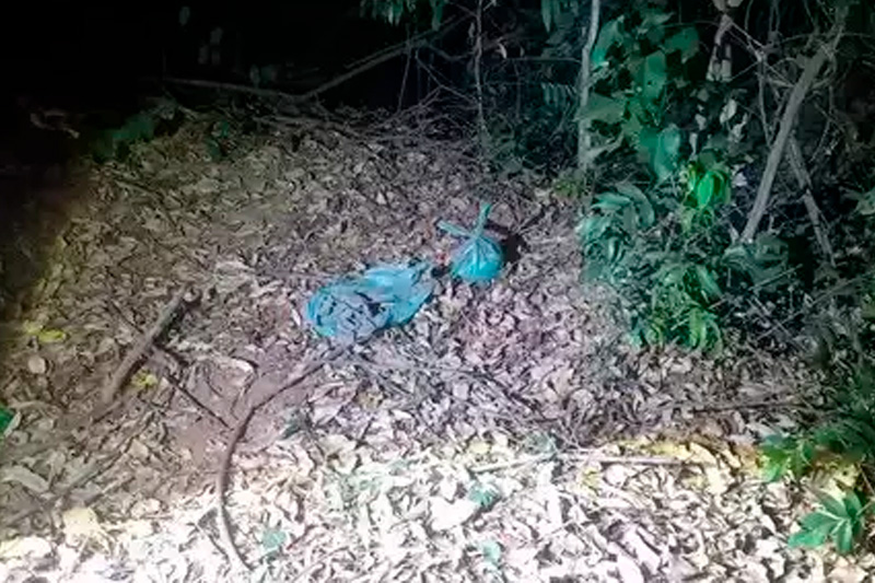 Feto encontrado em mata foi enterrado pelo pai