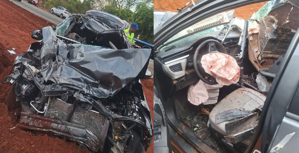 Carro colide em caminhão entre Paranaíba e Cassilândia