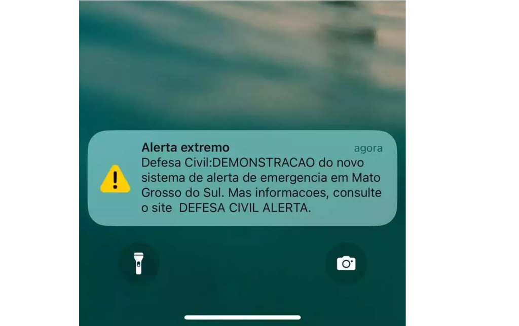 Teste de alerta em celulares da Defesa Civil assusta moradores  – e com atraso de 50 minutos 