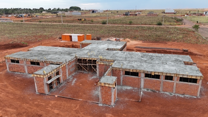 Obras de construção da UBS Liiv avançam com concretagem estrutural