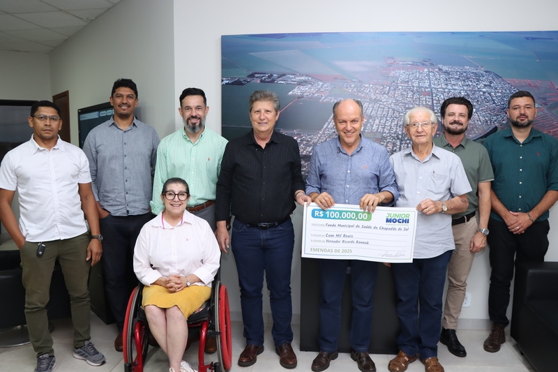 Deputado Estadual Junior Mochi visita Chapadão do Sul e anuncia emenda de R$ 100 mil para a Saúde