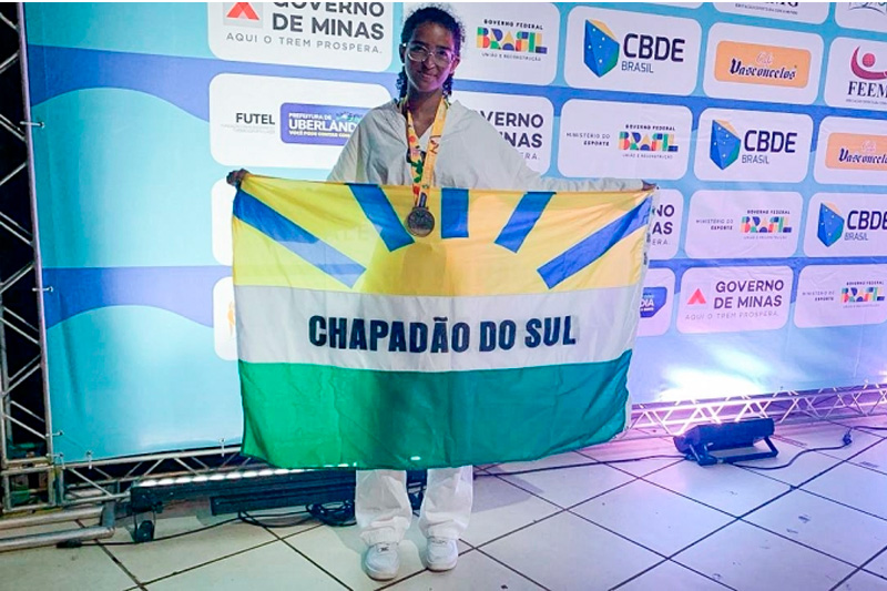 Pódio para Chapadão do Sul: Júlia Pereira conquista o terceiro lugar no taekwondo do JEBS 2025